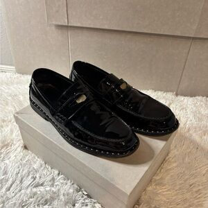 Jimmy Choo Darbly Black Studed Penny Loafers